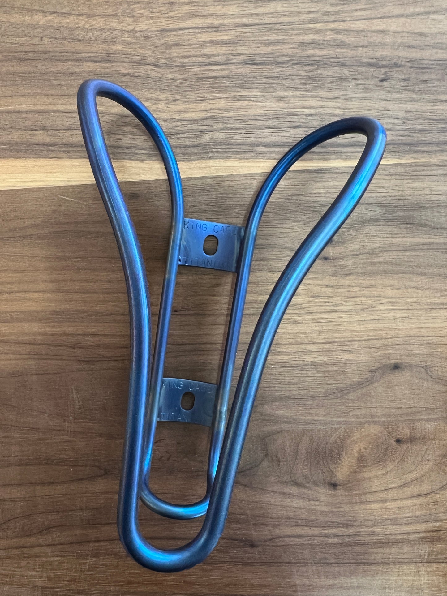 King Cage Titanium Iris Bottle Cage - Blue